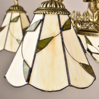 Bell Shade Chandelier Light Classic Hand Cut Glass Beige Pendant - Rebooters