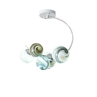Ball Ceiling Lamp Modernism Hand Blown Glass 3/5 Lights - Rebooters