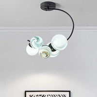 Ball Ceiling Lamp Modernism Hand Blown Glass 3/5 Lights - Rebooters
