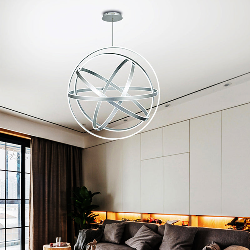 19.5" Wide Globe Chandelier Pendant Modernistic Light Fixture - Rebooters