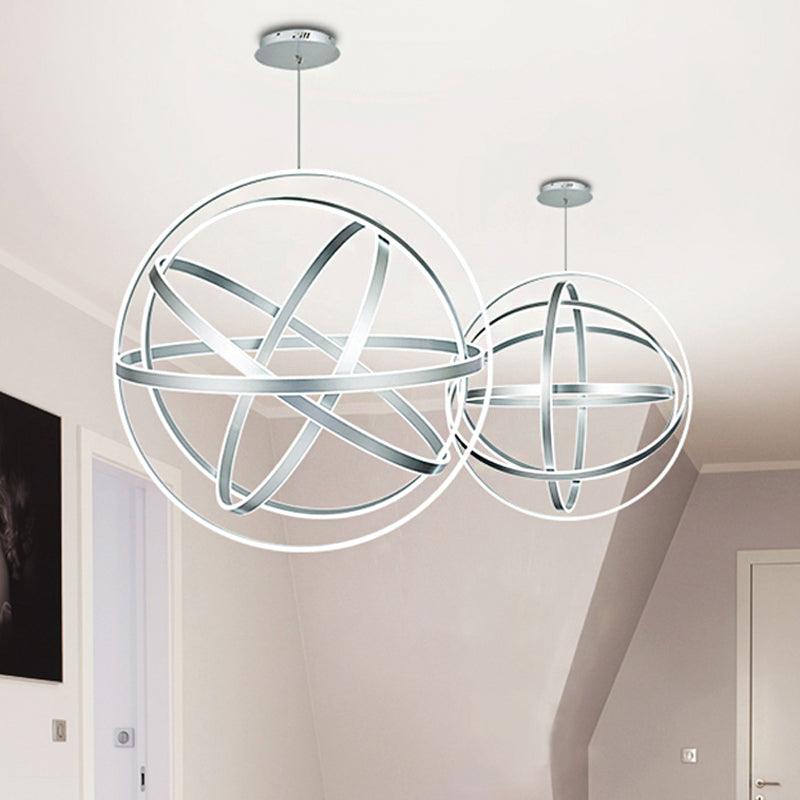 19.5" Wide Globe Chandelier Pendant Modernistic Light Fixture - Rebooters