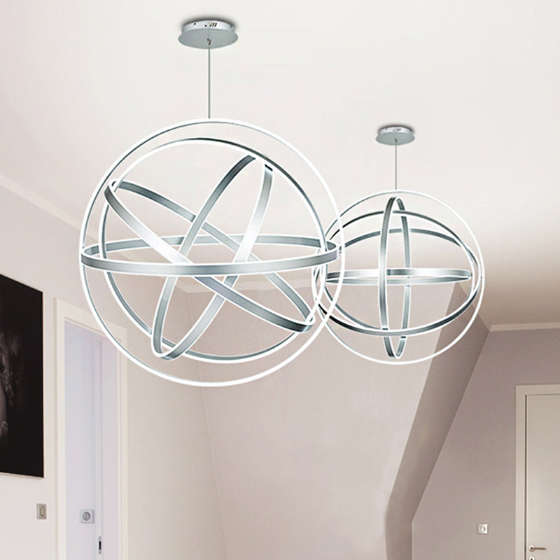 19.5" Wide Globe Chandelier Pendant Modernistic Light Fixture - Rebooters