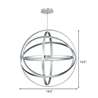 19.5" Wide Globe Chandelier Pendant Modernistic Light Fixture - Rebooters