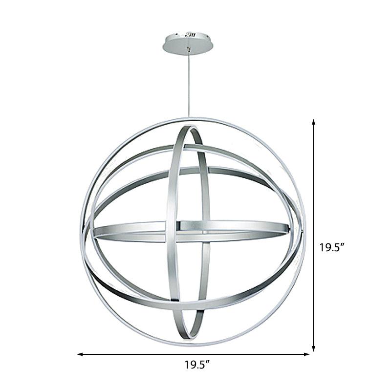 19.5" Wide Globe Chandelier Pendant Modernistic Light Fixture - Rebooters