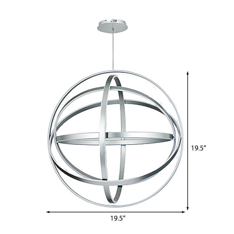 19.5" Wide Globe Chandelier Pendant Modernistic Light Fixture - Rebooters