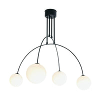 4-Head Living Room Chandelier White Hanging Pendant Design - Rebooters