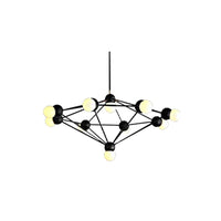 6/8/10-Light Living Room Hanging Light Kit Black Gold Chandelier - Rebooters