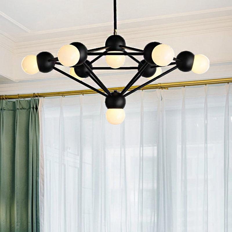 6/8/10-Light Living Room Hanging Light Kit Black Gold Chandelier - Rebooters