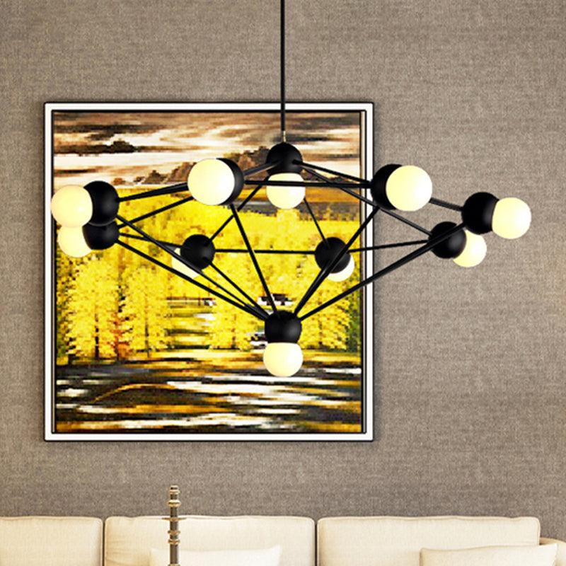 6/8/10-Light Living Room Hanging Light Kit Black Gold Chandelier - Rebooters