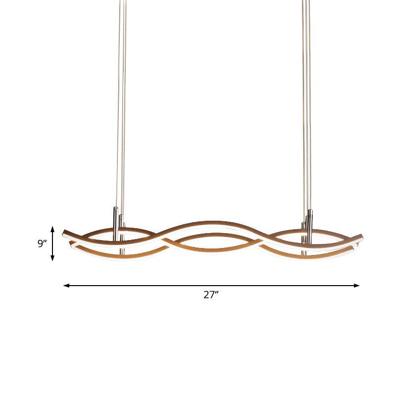 22"/27"/41" Wide Wavy Chandelier Light Simple Acrylic LED Pendant - Rebooters