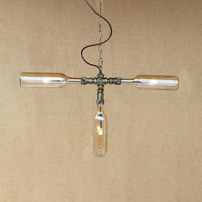 Antique Stylish Bottle Hanging Pendant Light 3 Lights Chandelier - Rebooters