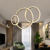 16"/23.5"/31.5" Dia Ring Chandelier Crystal LED Light Fixture - Rebooters