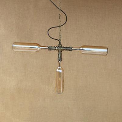 Antique Stylish Bottle Hanging Pendant Light 3 Lights Chandelier - Rebooters