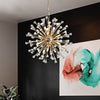 Urchin Chandelier Postmodern Metallic LED Golden Lamp - Rebooters