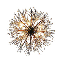 23.5"/31.5" Wide Dendritic LED Chandelier Lamp Black Ceiling Light - Rebooters