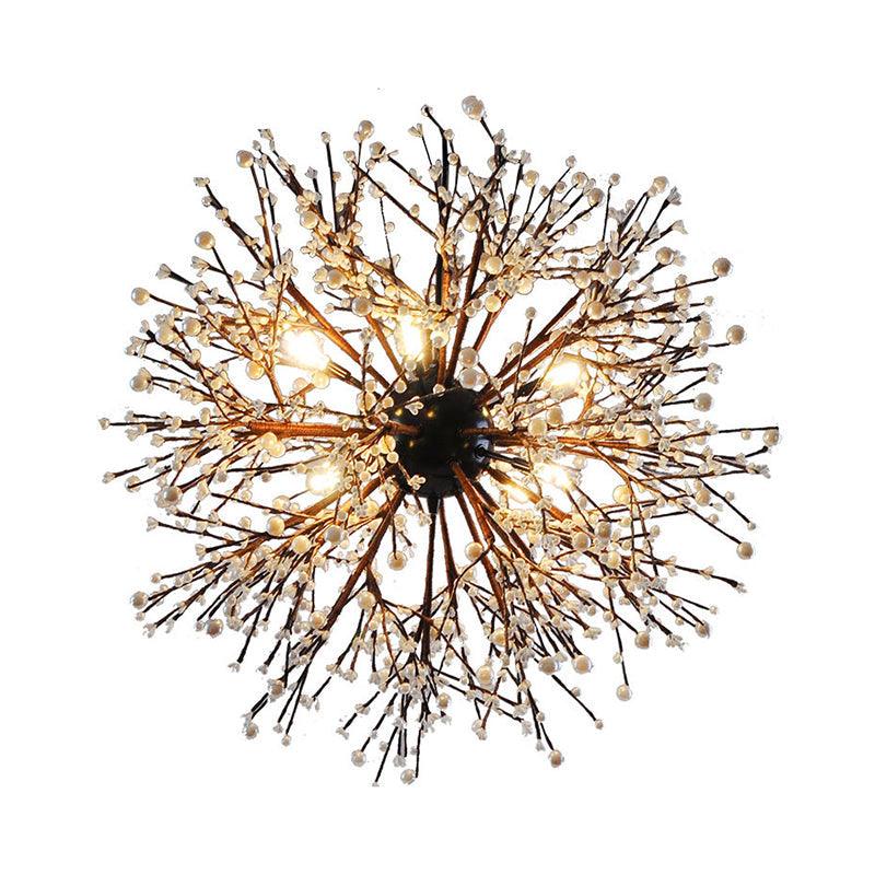 23.5"/31.5" Wide Dendritic LED Chandelier Lamp Black Ceiling Light - Rebooters