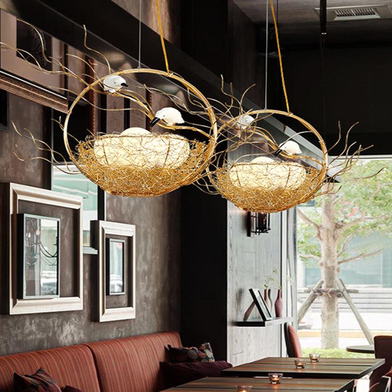 Artistry 3-Light Chandelier Pendant Golden Aluminum Lamp - Rebooters