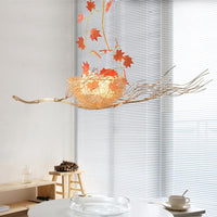 47 W White Glass Ball Chandelier Art Decorative Light Fixture - Rebooters