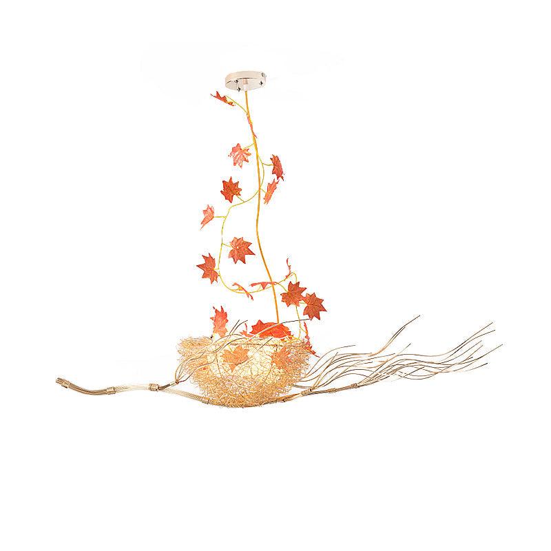 47 W White Glass Ball Chandelier Art Decorative Light Fixture - Rebooters