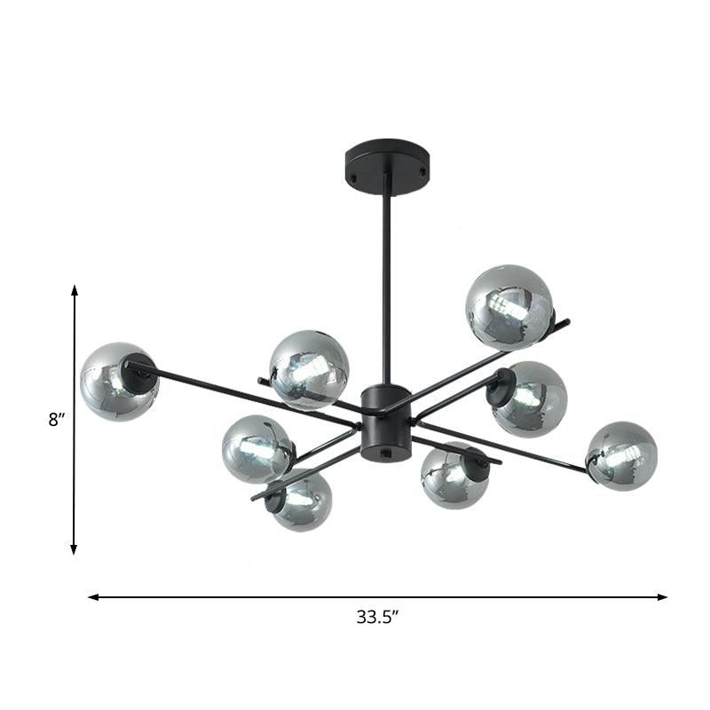 41.5" Wide Sputnik Chandelier Postmodern Silver Glass Light - Rebooters