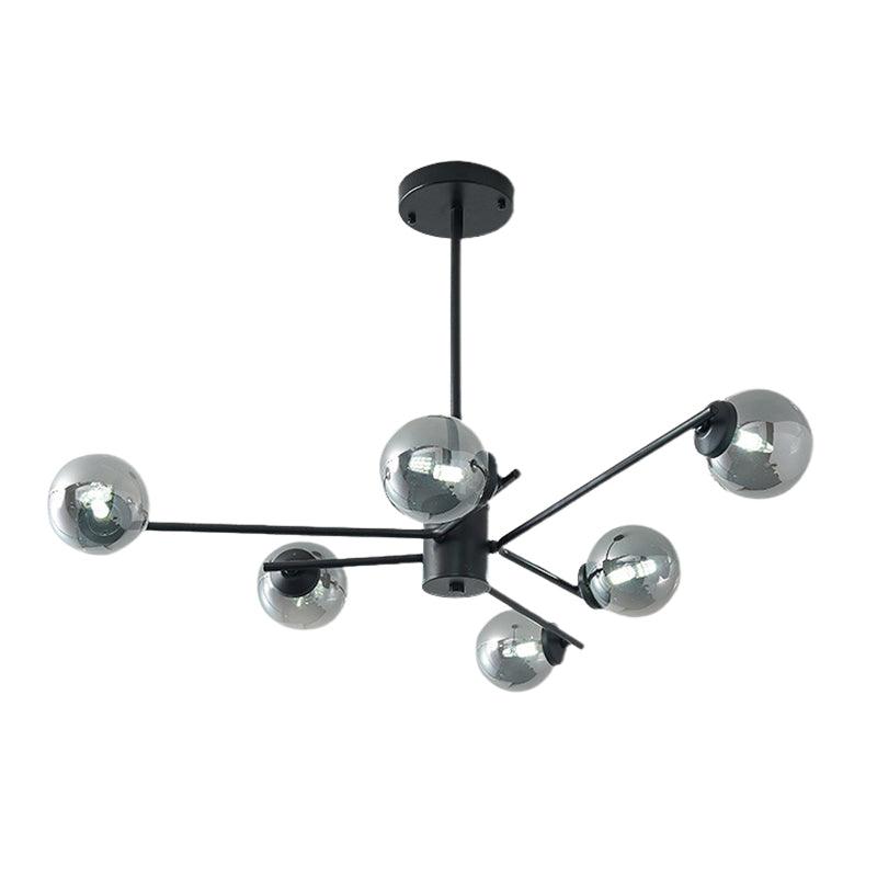 41.5" Wide Sputnik Chandelier Postmodern Silver Glass Light - Rebooters