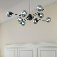 41.5" Wide Sputnik Chandelier Postmodern Silver Glass Light - Rebooters