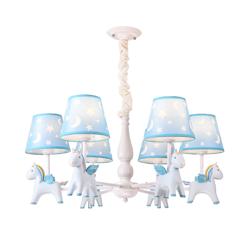Rainbow Unicorn Ceiling Lighting Kids Style Resin Bedroom Chandelier - Rebooters