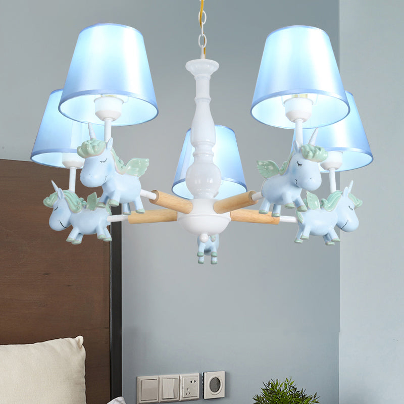 Flying Unicorn Bedroom Chandelier Light Resin Cartoon Pendant - Rebooters