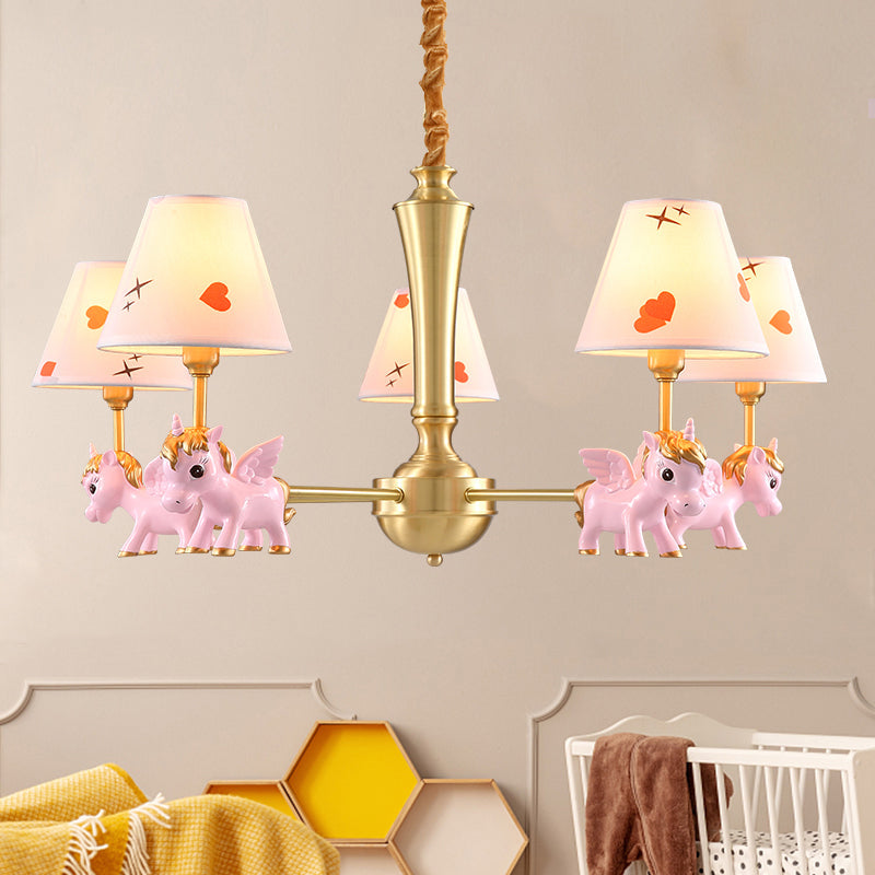 Heart Pattern Chandelier Lighting Kids Bedroom Pendant Light - Rebooters