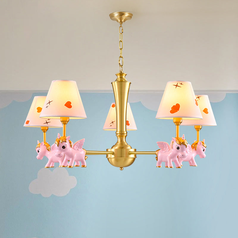 Heart Pattern Chandelier Lighting Kids Bedroom Pendant Light - Rebooters