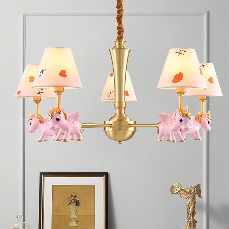 Heart Pattern Chandelier Lighting Kids Bedroom Pendant Light - Rebooters