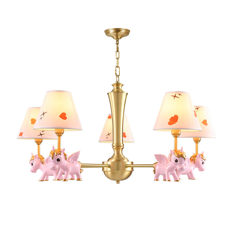 Heart Pattern Chandelier Lighting Kids Bedroom Pendant Light - Rebooters