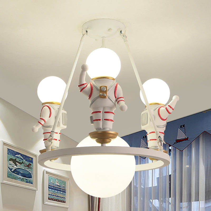 Cartoon Astronaut Chandelier Light Resin Child Room Pendant Light - Rebooters