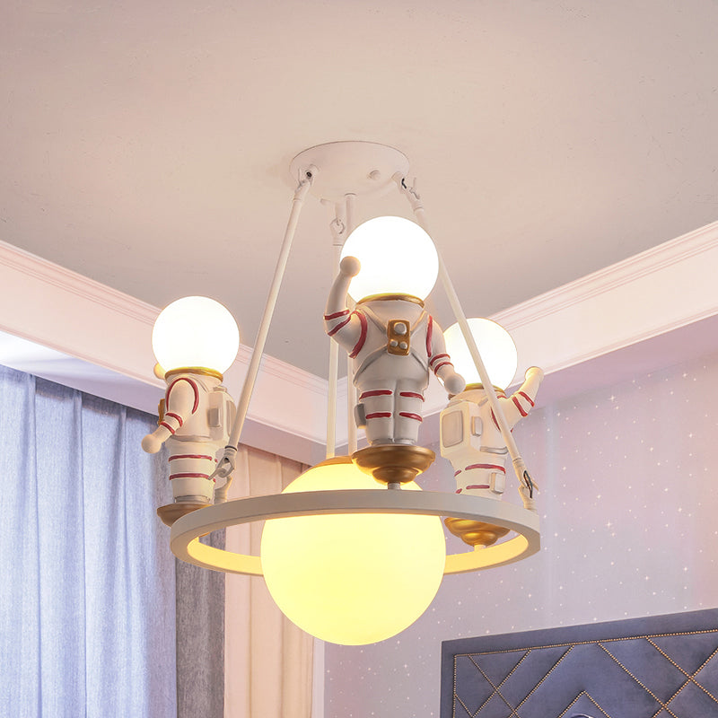 Cartoon Astronaut Chandelier Light Resin Child Room Pendant Light - Rebooters