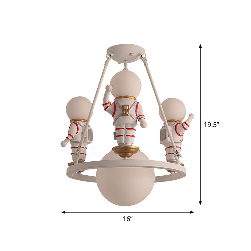 Cartoon Astronaut Chandelier Light Resin Child Room Pendant Light - Rebooters