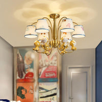 Animal Nursery Ceiling Lighting Resin Childrens Chandelier Light Fixture in Gold - Rebooters