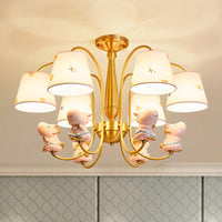 Animal Nursery Ceiling Lighting Resin Childrens Chandelier Light Fixture in Gold - Rebooters