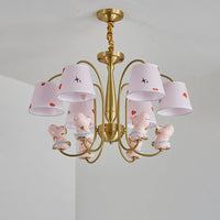 Animal Nursery Ceiling Lighting Resin Childrens Chandelier Light Fixture in Gold - Rebooters