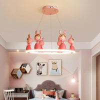 Acrylic Circular Suspension Light Kids Chandelier Lighting for Nursery - Rebooters