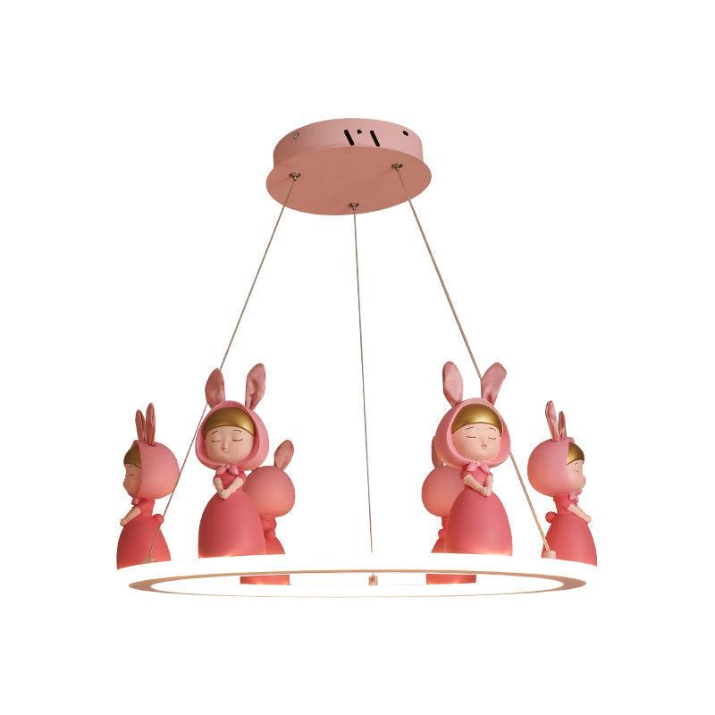 Acrylic Circular Suspension Light Kids Chandelier Lighting for Nursery - Rebooters
