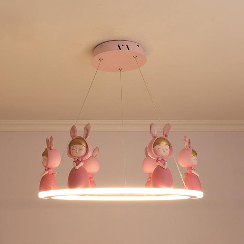 Acrylic Circular Suspension Light Kids Chandelier Lighting for Nursery - Rebooters