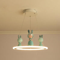 Acrylic Circular Suspension Light Kids Chandelier Lighting for Nursery - Rebooters