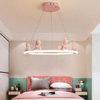 Acrylic Circular Suspension Light Kids Chandelier Lighting for Nursery - Rebooters