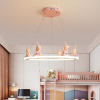 Acrylic Circular Suspension Light Kids Chandelier Lighting for Nursery - Rebooters