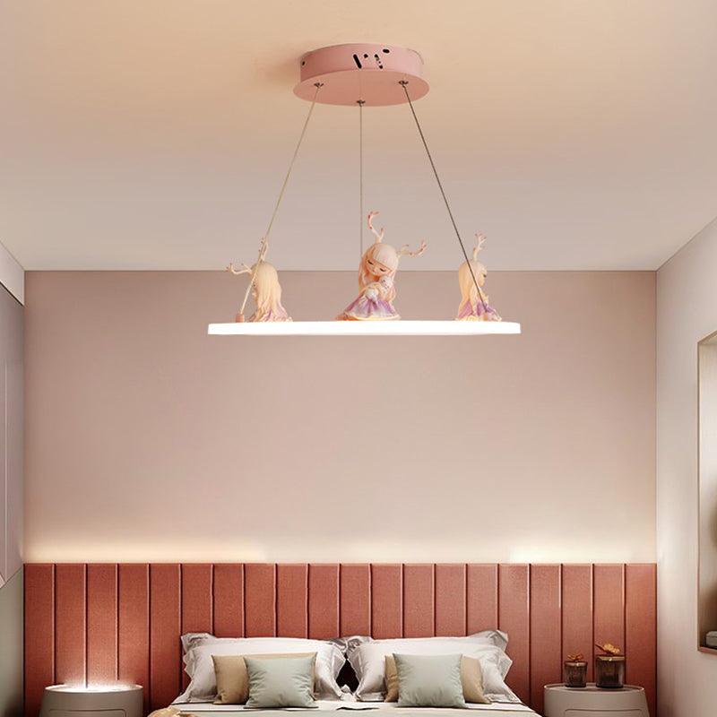 Acrylic Circular Suspension Light Kids Chandelier Lighting for Nursery - Rebooters