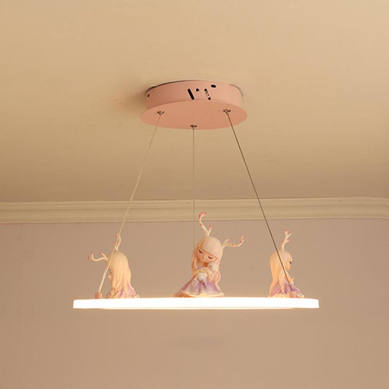 Acrylic Circular Suspension Light Kids Chandelier Lighting for Nursery - Rebooters