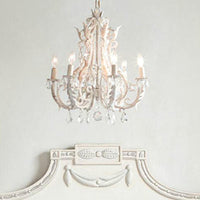 6 Bulbs Suspension Light Retro Style Candlestick Metallic Chandelier - Rebooters