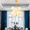 10/13 Bulbs Global Chandelier Lamp Modernism Milk Glass Light Kit in Gold - Rebooters