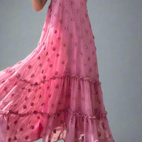 Daisy Loose-Fit Maxi Dress with Floral Décor and Flow Rebooters Maxi Women's Dresses