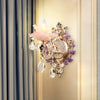 Pink Ruffle Floral Chandelier Light Retro Opaque Glass Pendant - Rebooters